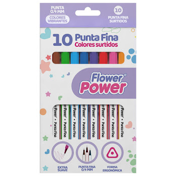 Micro Punta Flower Power   x 10 Und 