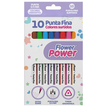 Micro Punta Flower Power   x 10 Und 