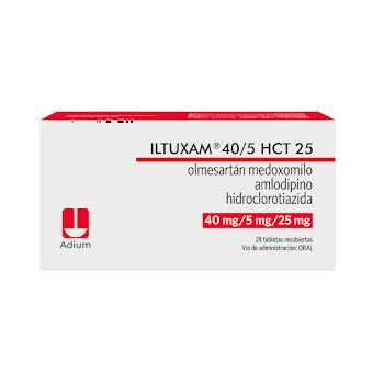 Iltuxam Hct Olmesartán + Amlodipino + Hidroclorotiazida 40mg/5mg/25mg Adium Caja x 28 Tabletas  