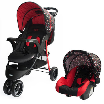 Solo Online Coche Con Portabebe   Bebesit Jogger Clio 4 En 1 Color Rojo  X 1 Unidad 