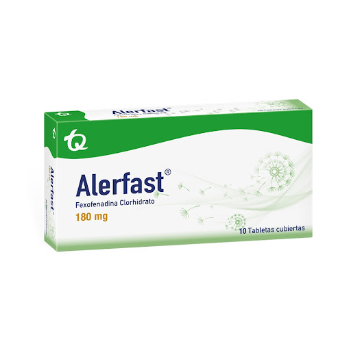 Alerfast Fexofenadina 180 mg Tecnoquimicas Caja x 10 Tabletas