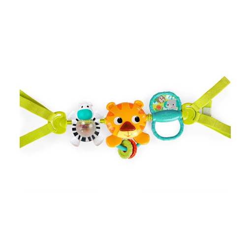 Barra Juguetes Actividades Musicales Bright Starts 9005 Bright Starts Caja x 1 Llévate risas a todas partes con esta barra de juguetes portátil de Bright Starts, que incluye una variedad de juguetes de actividades para padres en movimiento. Desde hacer recados hasta viajes por l