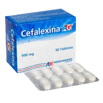Cefalexina 500 mg AG Caja x 50 Tabletas  