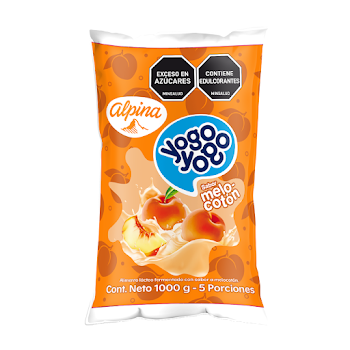 Yogurt Yogo Yogo Melocotón Bolsa x 1000 gr  