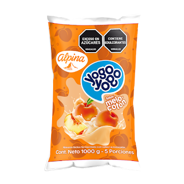 Yogurt Yogo Yogo Melocotón Bolsa x 1000 gr  