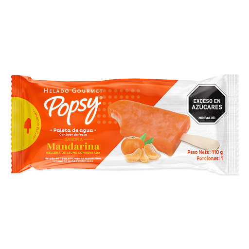 Paleta Popsy Mandarina Individual x 110 gr