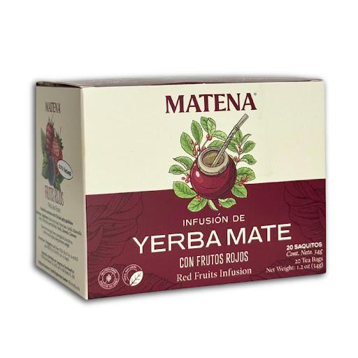 Te Yerba Mate Matena Frutos Rojos X 1.2 OZ Display X 20 Unds Matena Display x 20  