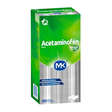 Acetaminofén 500 mg MK Caja x 100 Tabletas  