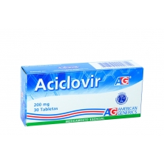 Aciclovir Ag 200 mg Caja x 30 Tabletas  
