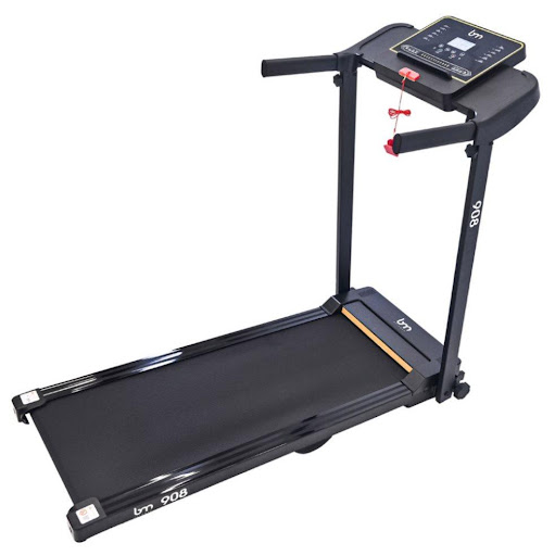 Trotadora Caminadora Eléctrica BM FITNESS 908 BM FITNESS Unidad x 1 Empieza a cuidar de ti con la trotadora BM Fitness 908, es tu compañera ideal para liberar el estrés, sentirte con más energía y volver a moverte con ganas, no necesitas ir al gimnasio ni tener mucho 
