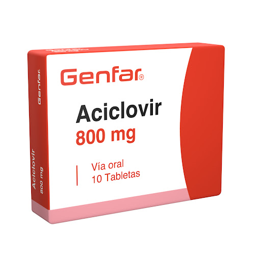 Aciclovir Genfar 800 mg Caja x 10 Tabletas