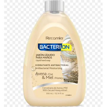 Jabón Líquido Bacterion Recamier Avena Y Miel x 300 ml  
