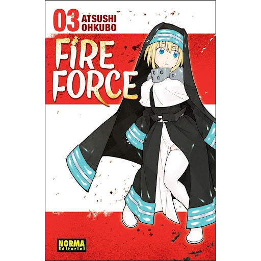 Fire Force No. 3 Editorial Norma Libro x 1.0 FIRE FORCE 03   Autores:Atsushi Ohkubo  Colecciones:CÓMIC MANGA  Editoriales:NORMA Editorial  Series:FIRE FORCE   ¿CONSEGUIRÁ SHINRA DERROTAR A LA COMANDANTE Y PONER FIN AL CONFLICTO ENTRE IRIS Y HIBA