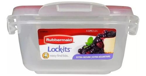 Envase Lockits 1.2L RUBBERMAID Caja x 1 DESCRIPCIÓN DEL PRODUCTOModelo: LockitsMantén el orden en todo momento: este modelo de tapas y bases, son completamente apilables Lo que te asegura un mayor orden en el área donde decidas guardarlo Di