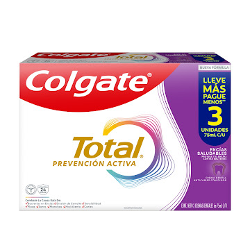 Crema Dental Colgate Total Encías Prevención Activa Caja x 75 ml  