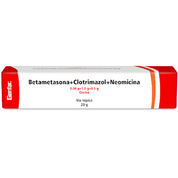 Betametasona + Clotrimazol + Neomicina Genfar 0.04g/1g/0.5g Crema Tubo x 20 gr  