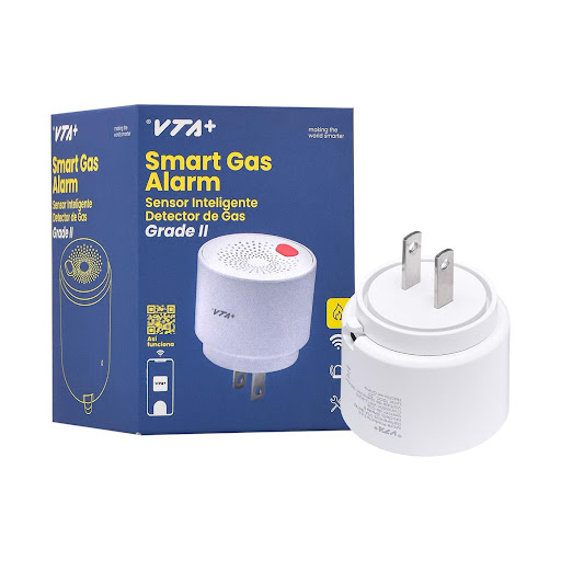Sensor Detector Inteligente de Gas Grade 2 VTA+ VTA+ Caja x 1 El Sensor Detector Inteligente de Gas Grade 2 VTA+ detecta fugas de gas inflamable y activa una alarma sonora para alertar de inmediato sobre posibles peligros. Su botón de Auto-Test permite verificar