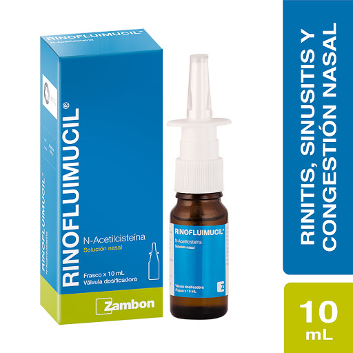 Rinofluimucil N-Acetilcisteína 10 mg Zambon Spray Nasal Frasco x 10 ml