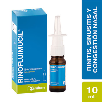 Rinofluimucil N-Acetilcisteína 10 mg Zambon Spray Nasal Frasco x 10 ml  