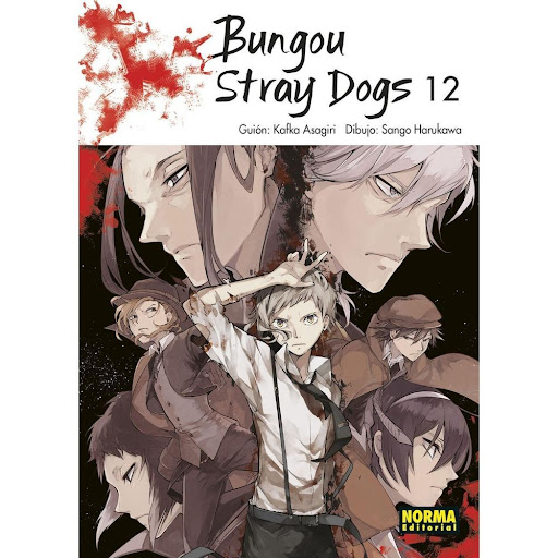 Bungou Stray Dogs No. 12 Editorial Norma Libro x 1.0 BUNGOU STRAY DOGS 12  Autores:Harukawa Asagiri  Colecciones:CÓMIC MANGA  Editoriales:NORMA Editorial  Series:BUNGOU STRAY DOGS  ISBN 9788467936575 Fecha de venta 24/1/2020 Formato Tapa blanda con sobr