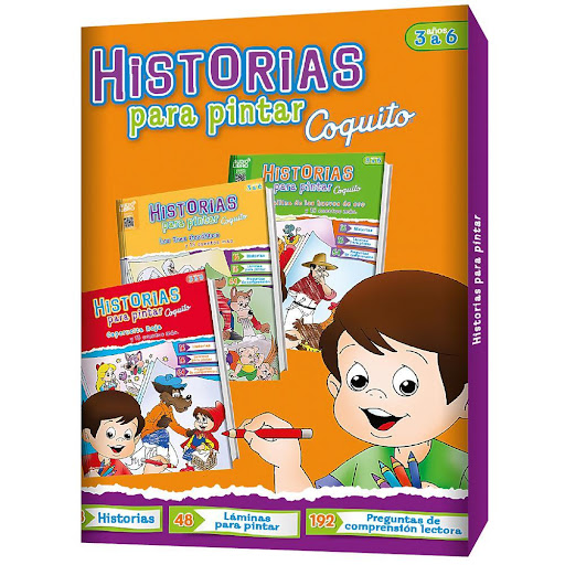 Coquito. Pack Historias Para Pintar. 3 Tomos Distribuidora Grafica Libro x 1.0 Coquito. Pack Historias Para Pintar. 3 Tomos   Colección de cuadernos con cuentos y fábulas de la Literatura Universal infantil, enriquecidos con imágenes para pintar. La colección busca desarrollar e