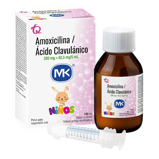 Amoxicilina + Ácido Clavulánico 250mg/62.5mg MK Frasco x 100 ml