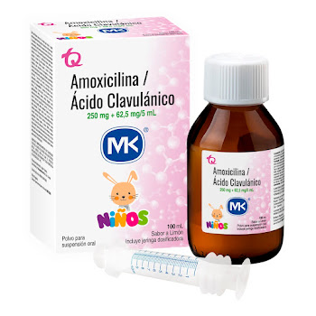 Amoxicilina + Ácido Clavulánico 250mg/62.5mg MK Frasco x 100 ml  