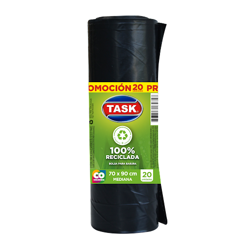 Bolsa para Basura Task Mediana Negra 70x90 x 20 und
