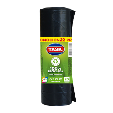 Bolsa para Basura Task Mediana Negra 70x90 x 20 und  