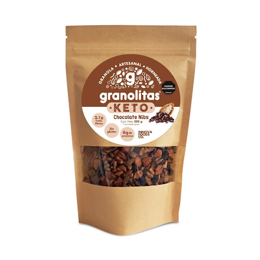Granola Artesanal   Granolitas Keto Chocolate Nibs x 200 gr
