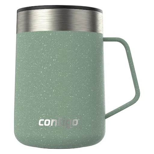 Vaso Térmico Contigo Streeterville SS Con Tapa y Asa 14oz/398ml (VERDE CLARO) Contigo Papeleta x 1 Botella vaso térmico agua es una excelente opción para quienes buscan un recipiente portátil, eficiente y con un diseño práctico para disfrutar de sus bebidas favoritas sobre la marcha. Su tamaño conv