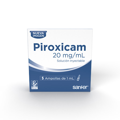 Piroxicam 20mg 1ml Sanfer Caja x 5 ampollas