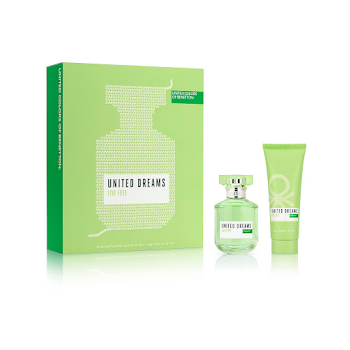 Perfume Benetton United Dreams Live Free x 50 ml + Body Lotion x 75 ml  