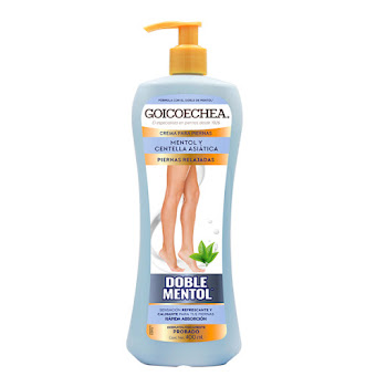 Crema Corporal Goicoechea Mentol Y Centella Asiática Efecto Piernas Relajadas x 400 ml  