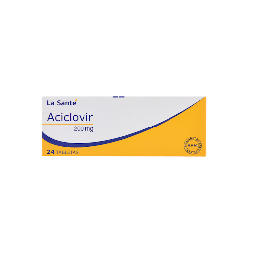 Aciclovir 200 mg La   Santé Caja x 24 Tabletas