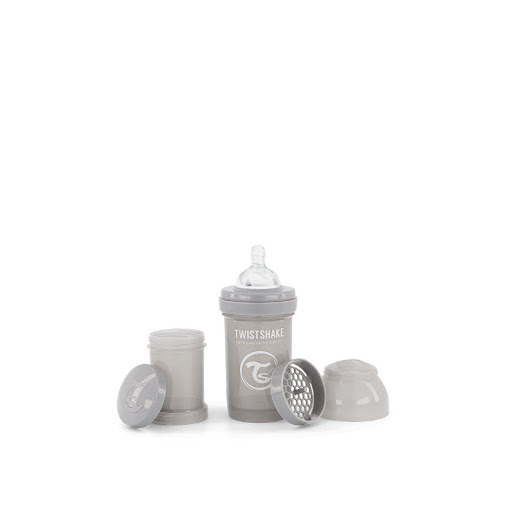 TETERO TWISTSHAKE ANTI-CÓLICO 6OZ 0+MESES GRIS Twistshake UNIDAD x 1 