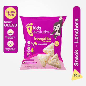 Snacks Cereales Kids   Evolution Sabor Queso Natural Paquete x 20 gr 