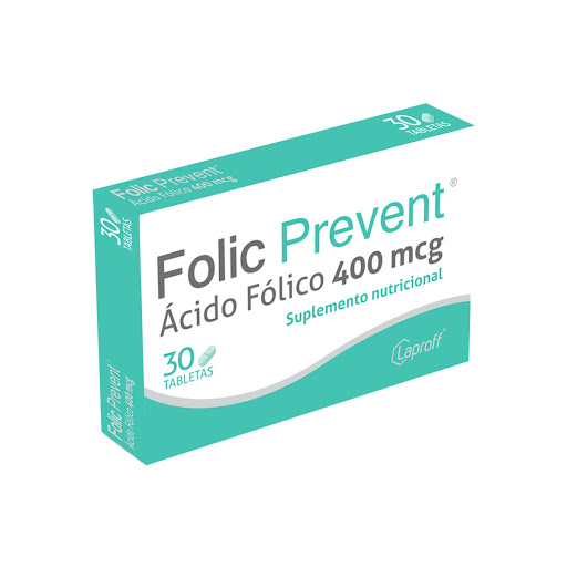 Folic Prevent 400 mcg Laproff Caja x 30 Tabletas