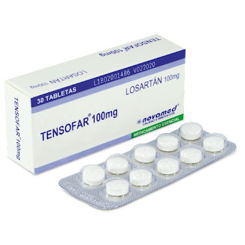 Tensofar Losartán 100 mg Novamed Caja x 30 Tabletas  