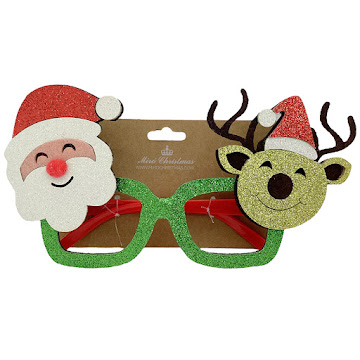 Lentes Navideños Santa & Reno 20 cm x 1 und   