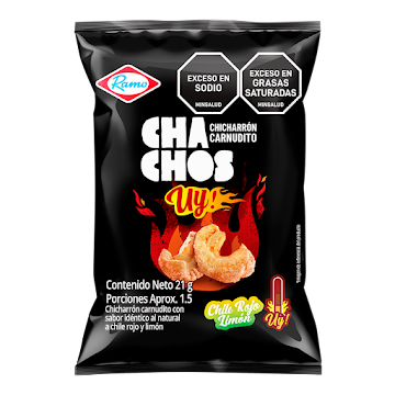 Chicharrones Chachos Uy   Chile Rojo Limón x 21 gr 