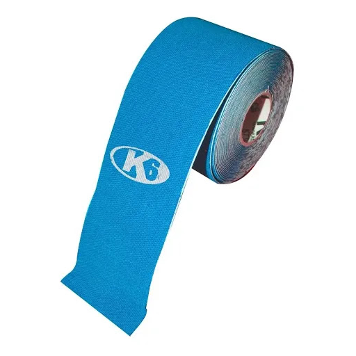 Cinta Kinesiologica Elastica K6 Azul 3 mt x 5 De Ancho x 12 und
