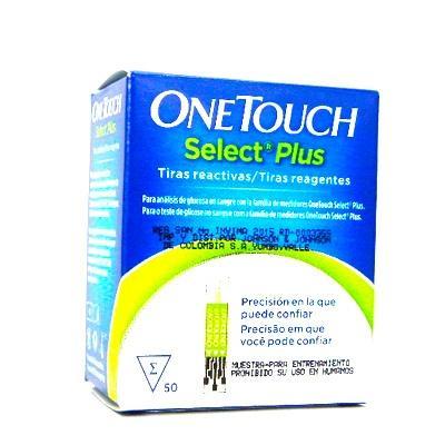 Tiras One Touch Select Plus Tiras Reactivas Uso Con Medidores x 50 und