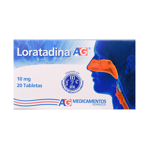 Loratadina AG 10 mg Caja x 20 Tabletas