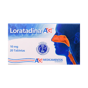 Loratadina AG 10 mg Caja x 20 Tabletas  