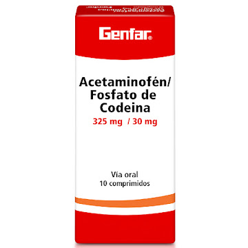 ACETAMINOFEN + CODEINA GENFAR 325/30MG CAJA X 10 COMPRIMIDOS            
