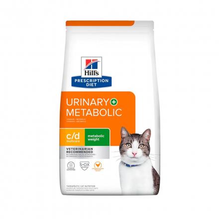 HILLS F METABOLIC + URINARY 6.35 LB Hills  x 1 La linea Metabolic + Urinary te ofrece un servicio completo ya que además de mejorar el sistema urinario, controla el peso de tu mascota. Debido a que cuenta con ingredientes como pollo y pavo, tu ami