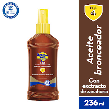 Protector Solar Banana Boat Aceite Bronceador Gold FPS4 x 236 ml  