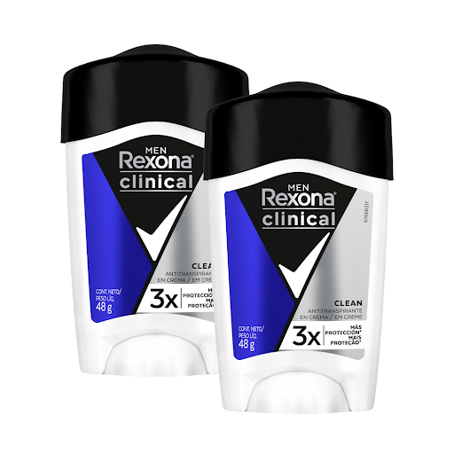 Combo Desodorantes Hombre Rexona Clinical Soft Solid x 2 und