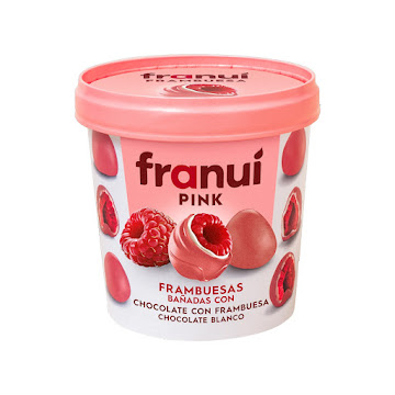 Frambuesas Franuí Pink Cubiertas De Chocolate Blanco Y Chocolate De Frambuesa x 1 und  